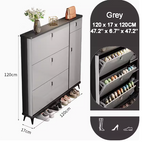 SOCE041 - Slim Entryway Shoe Cabinet with Flip Storage image 12