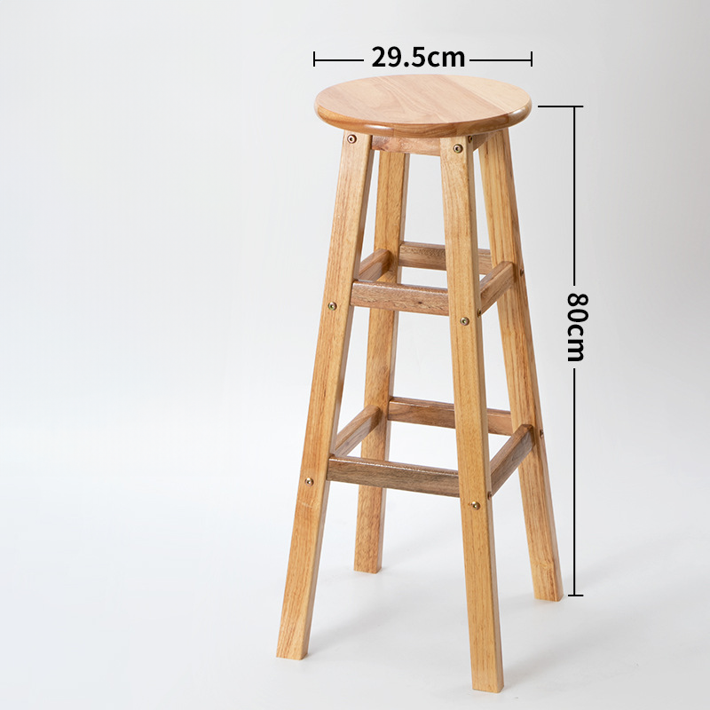 PSC021 - Round Wooden Stool with Tapered Legs image 3