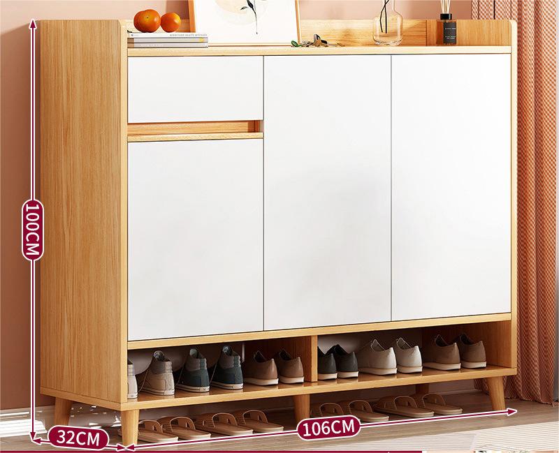 SOCE010 -  Craftsman Shoe Cabinet with Storage and Top Display Shelf image 3