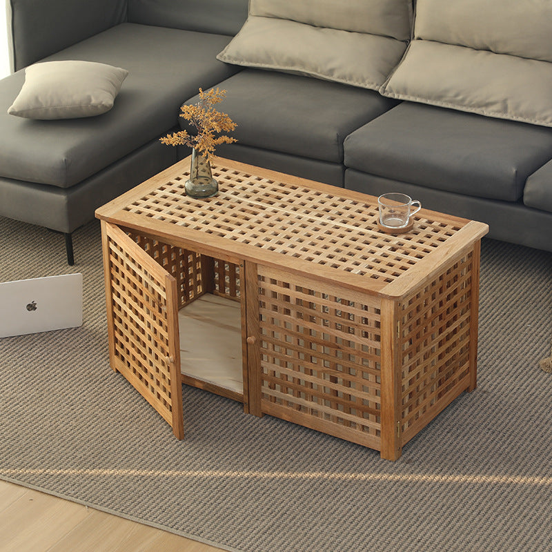 EDB039 - Modern Wood Side Table with Storage - End Table, Coffee Table image 3
