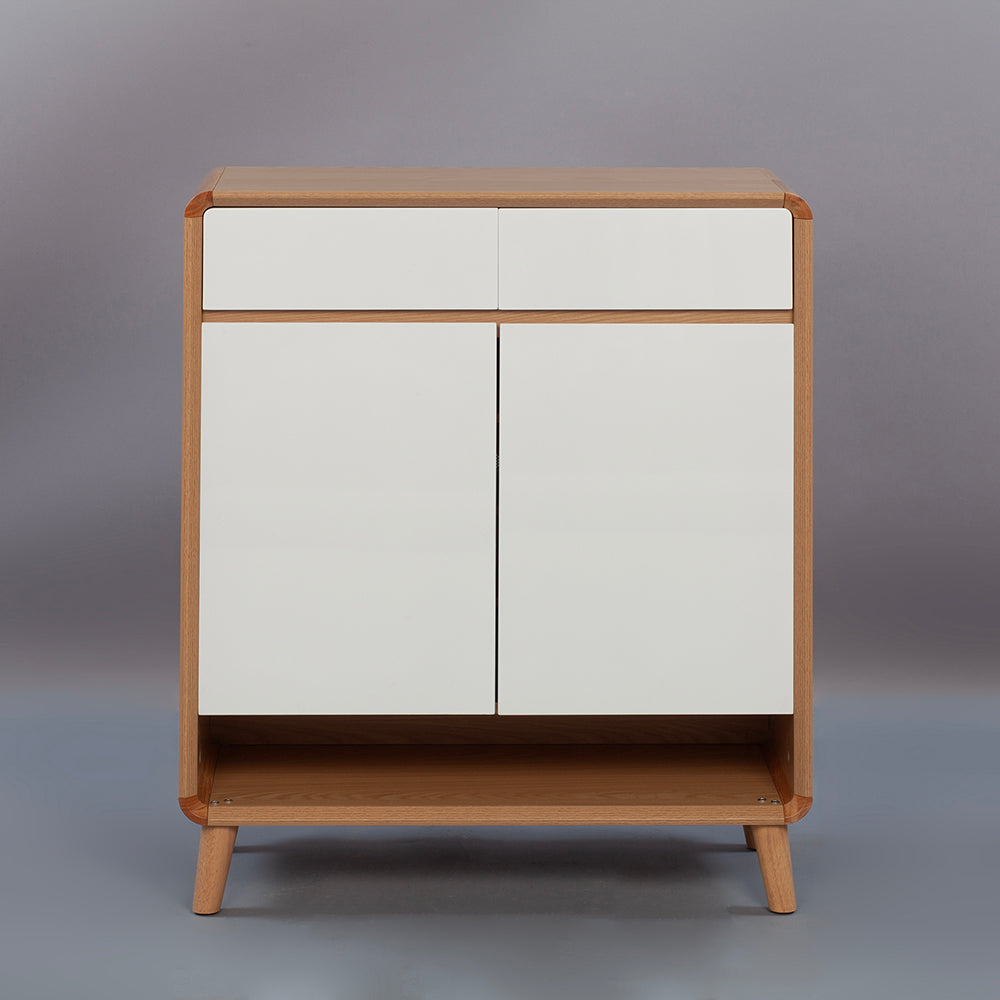 SOCE049 - Nordic Wood Door Entry Shoe Cabinet image 2