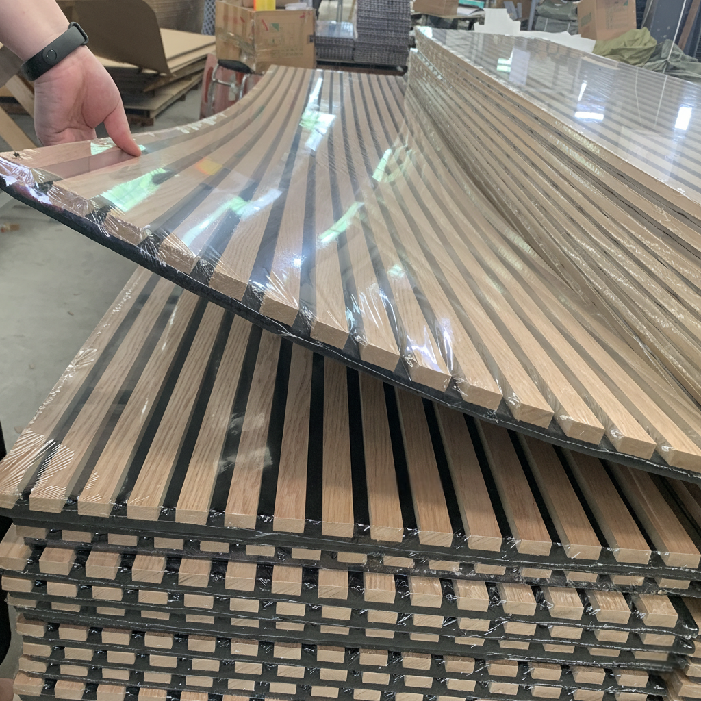 WAP006 - Sound Absorbing Decorative Acoustic Slat Wall Panels image 1
