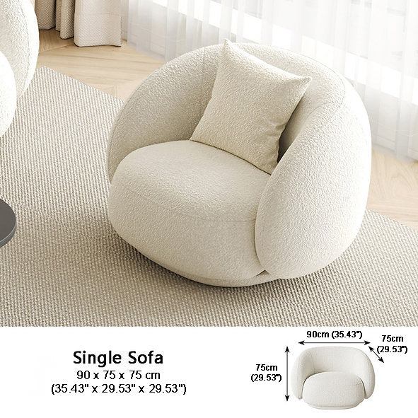 SOB033 - Trendy Minimalist Cloud Curve Sofa image 3