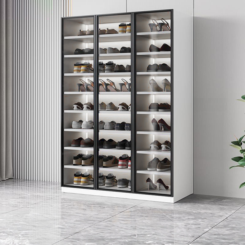 SOCE055 - Light Luxury Modern Minimalist Glass Shoe Cabinet image 3