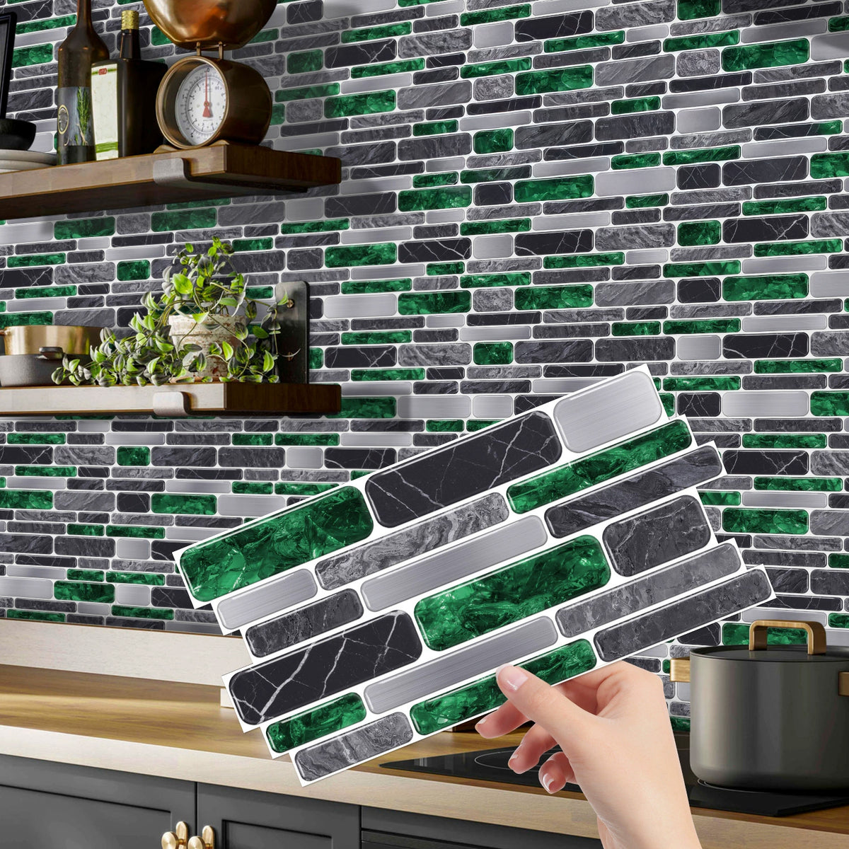 WAP005 - Waterproof PVC Decorative Self-Adhesive Marble Tile Wall Stickers image 4