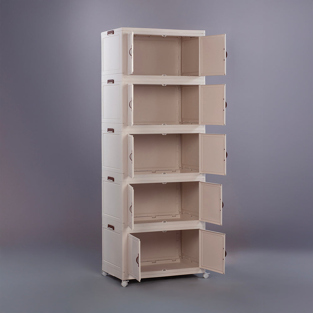 BS026 - Installation-Free Solid Color Multi-Layer Storage Cabinet image 4