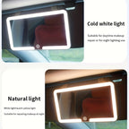 VAN004 - Car Sun Visor LED Makeup Mirror – Rechargeable, 3-Level Dimmable image 1
