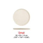 DISH004 - Japanese Ceramic Stone-Texture Flat Plate | Minimalist Dinner Dish image 3